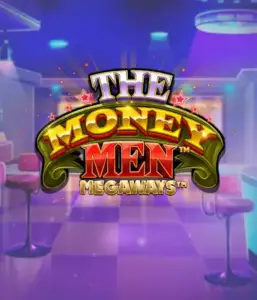 Immerse yourself the thrilling world of The Money Men Megaways slot by Pragmatic Play, showcasing a striking logo with shining stars against a lavish casino setting. This image portrays the energy and allure of high-stakes gambling with its stunning design and colorful ambiance. Perfect for casino enthusiasts looking for a taste of Vegas. 