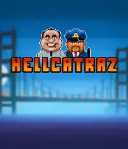 Dive into the thrilling world of Hellcatraz slot by Relax Gaming, featuring a cartoonish prisoner and a guard with the infamous Alcatraz prison and San Francisco skyline in the background. This image captures the adventure and mischief of an Alcatraz-inspired game, perfect for those who enjoy playful themes, offering a entertaining adventure. 