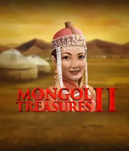 Step into the captivating history of Mongolia with Mongol Treasures 2 slot by Endorphina, featuring a stunning Mongolian woman adorned in traditional attire against a sunset-lit Mongolian steppe backdrop. This graphic evokes the essence of Mongolian history, delivering a distinctive cultural journey. 